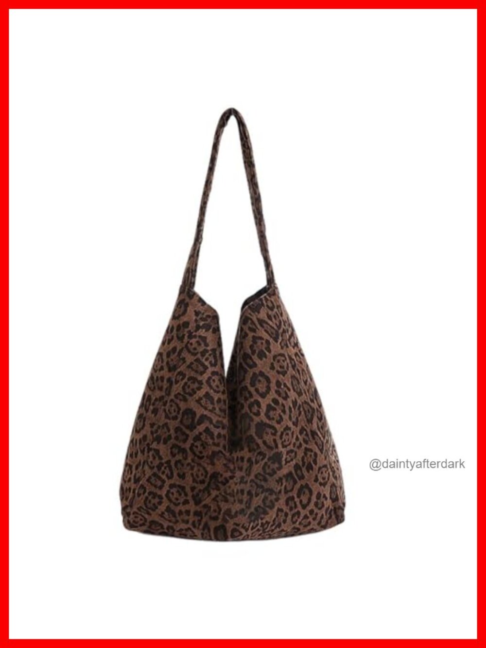 Leopard Print Faux Suede Hobo Bag Large Capacity Shoulder Tote for Women